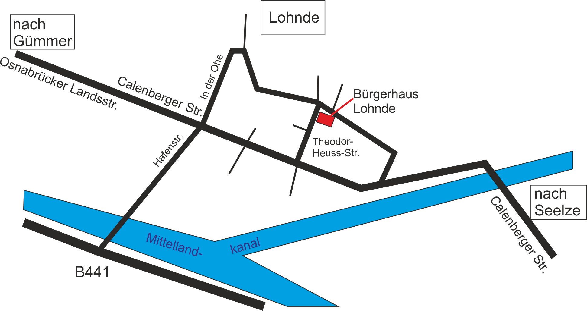 Anfahrt TSC Rot Blau Lohnde